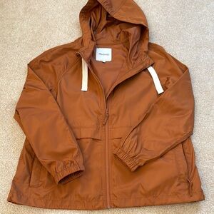 Madewell Burnt Orange Hooded Jacket (packable)